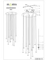 ANDRÓMEDA * Colgante Redondo 14xLED 5W 3000K W/T Cristal